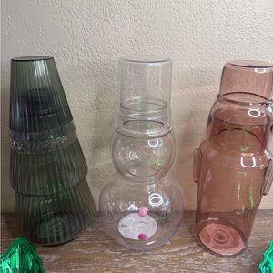 Target Bullseye Christmas Drink Mixing Cups New